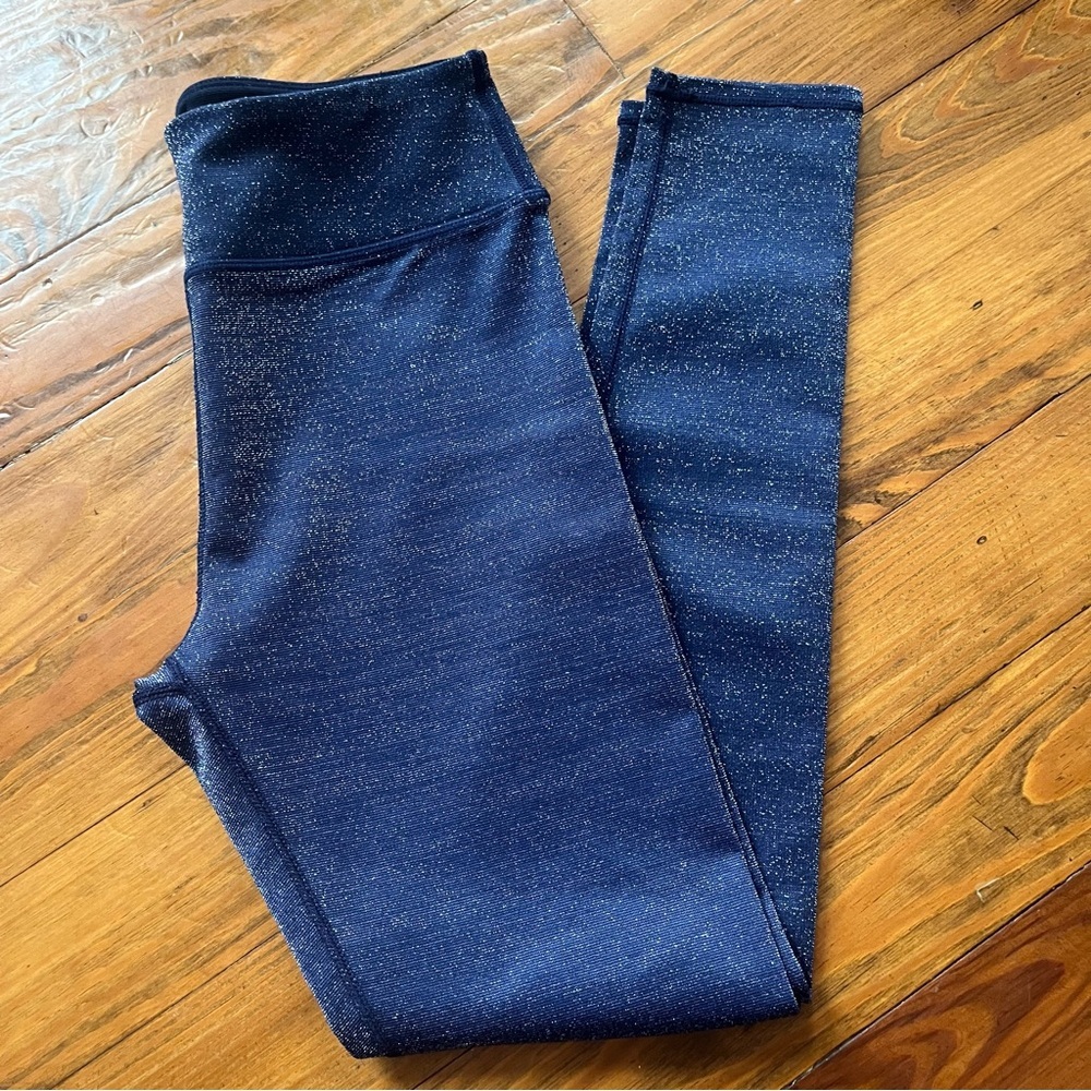 Zella Girl Navy Metallic Leggings size XL